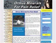 Tablet Screenshot of ormusforpainrelief.com